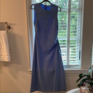 COS Blue Ruched Maxi Dress